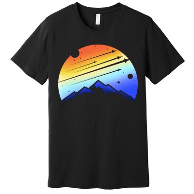 Retro Mountain Stars Premium T-Shirt