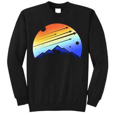 Retro Mountain Stars Tall Sweatshirt