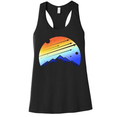 Retro Mountain Stars Women's Racerback Tank