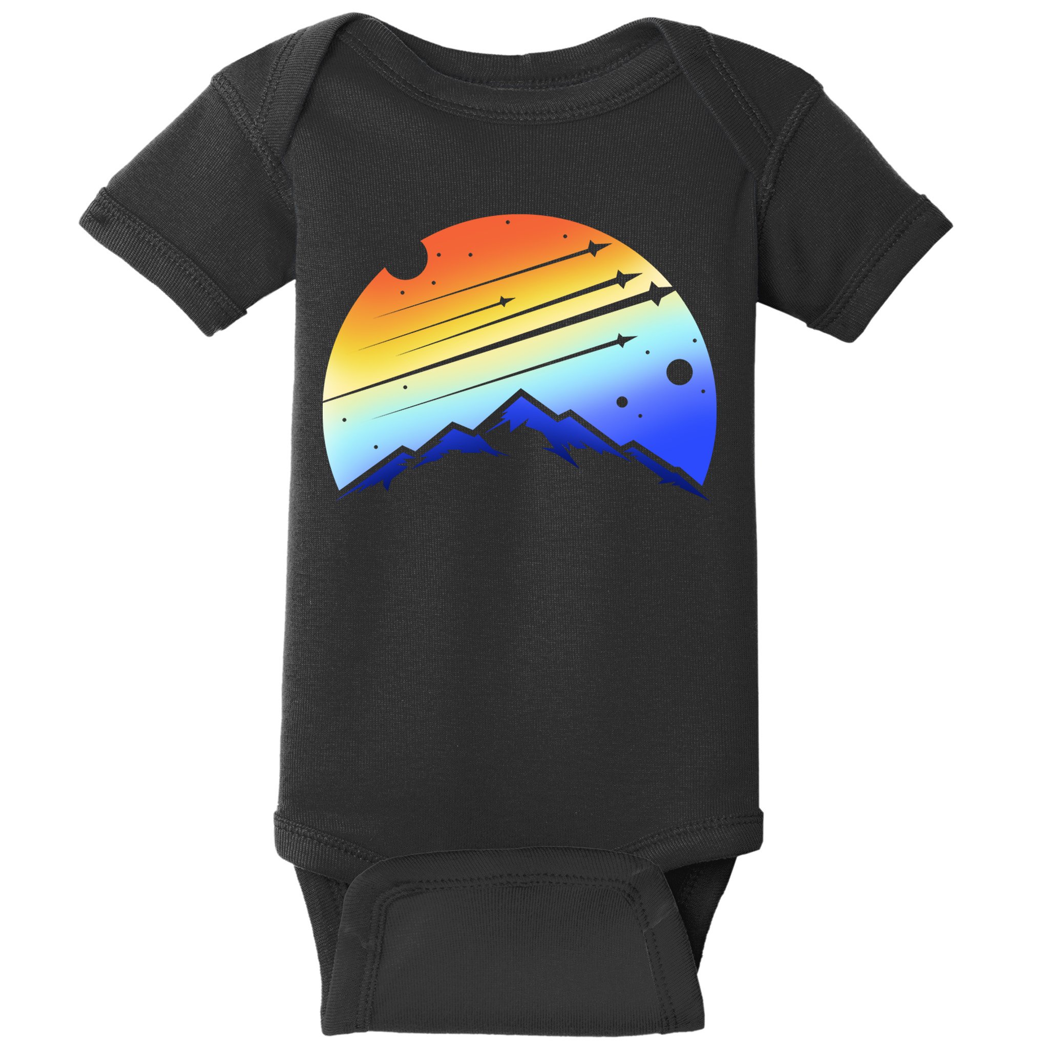Retro Mountain Stars Baby Bodysuit