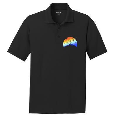 Retro Mountain Stars PosiCharge RacerMesh Polo