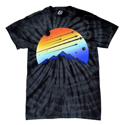 Retro Mountain Stars Tie-Dye T-Shirt