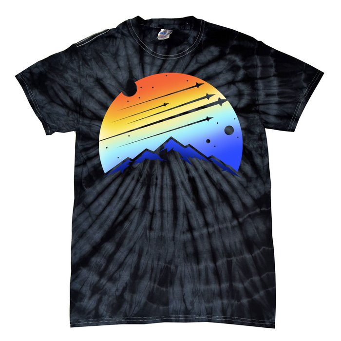 Retro Mountain Stars Tie-Dye T-Shirt