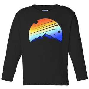 Retro Mountain Stars Toddler Long Sleeve Shirt