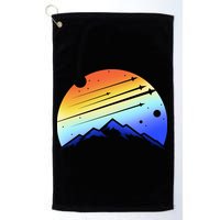 Retro Mountain Stars Golf Towel