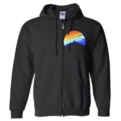 Retro Mountain Stars Full Zip Hoodie