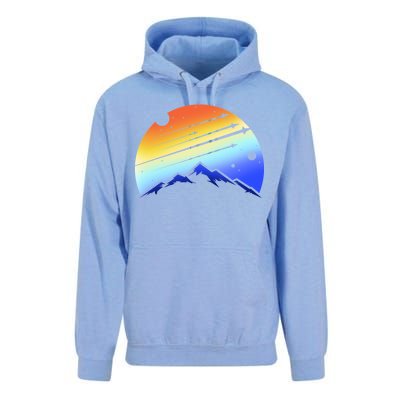 Retro Mountain Stars Unisex Surf Hoodie