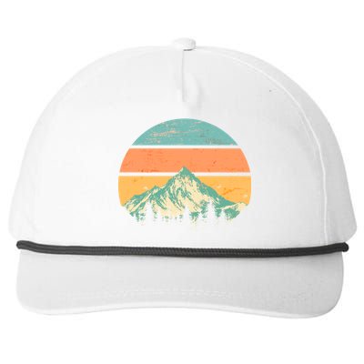 Retro Mountain Wilderness Vintage Snapback Five-Panel Rope Hat