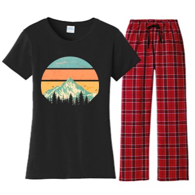 Retro Mountain Wilderness Vintage Women's Flannel Pajama Set