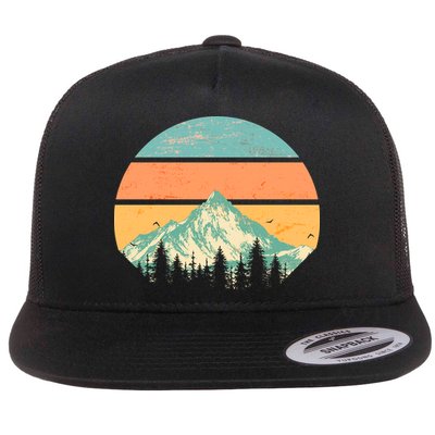 Retro Mountain Wilderness Vintage Flatbill Hat