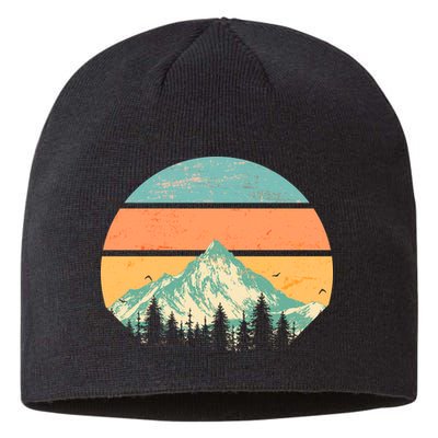 Retro Mountain Wilderness Vintage Sustainable Beanie