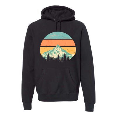 Retro Mountain Wilderness Vintage Premium Hoodie