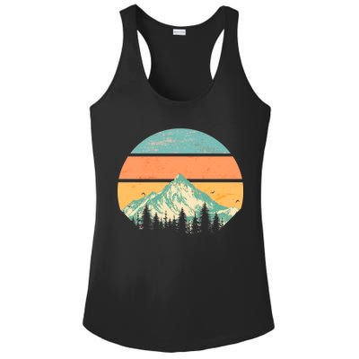 Retro Mountain Wilderness Vintage Ladies PosiCharge Competitor Racerback Tank