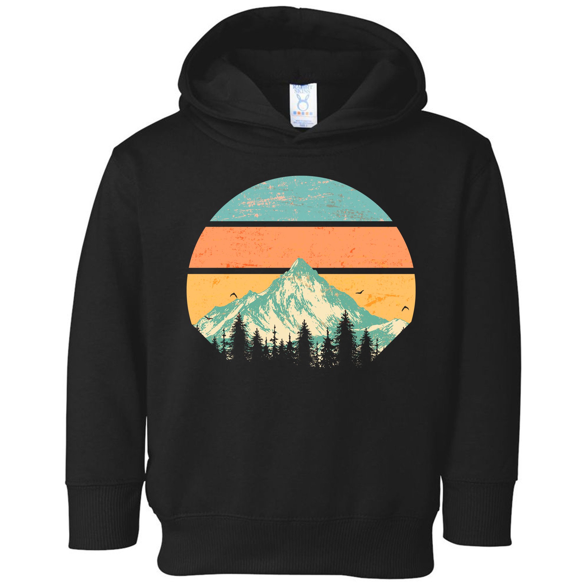 Retro Mountain Wilderness Vintage Toddler Hoodie