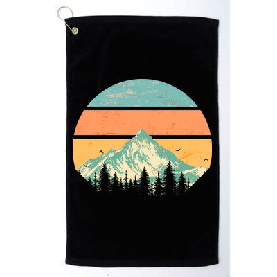 Retro Mountain Wilderness Vintage Golf Towel