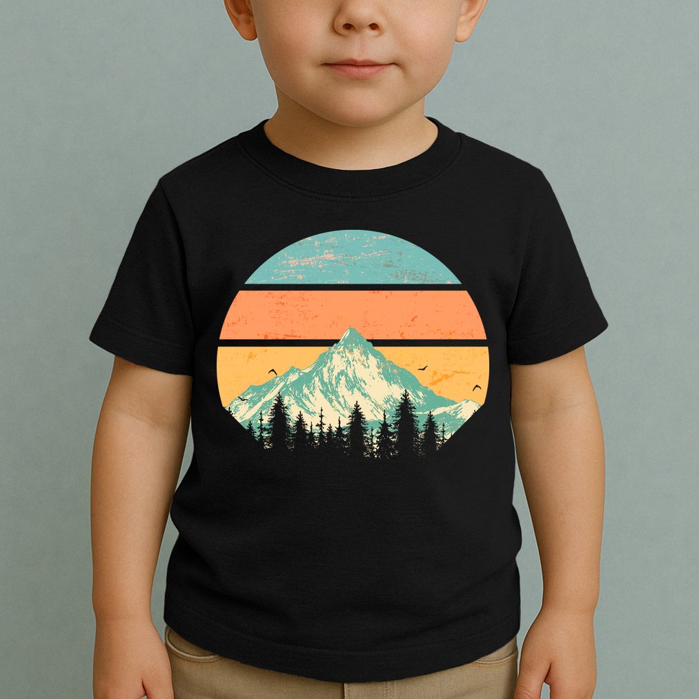 Retro Mountain Wilderness Vintage Toddler T-Shirt