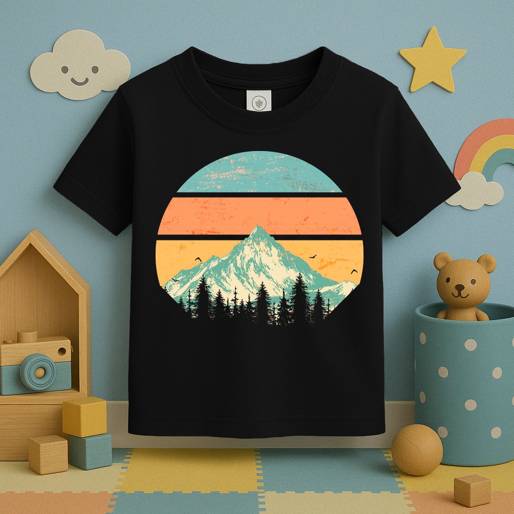 Retro Mountain Wilderness Vintage Toddler T-Shirt