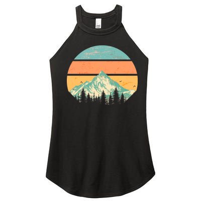 Retro Mountain Wilderness Vintage Women’s Perfect Tri Rocker Tank