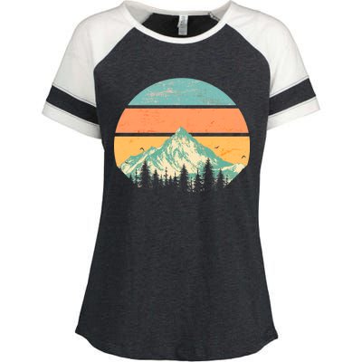 Retro Mountain Wilderness Vintage Enza Ladies Jersey Colorblock Tee