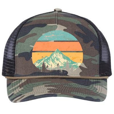 Retro Mountain Wilderness Vintage Retro Rope Trucker Hat Cap