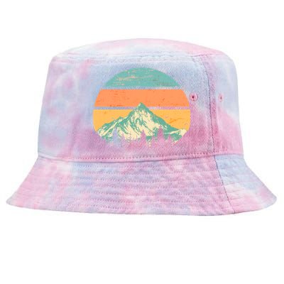 Retro Mountain Wilderness Vintage Tie-Dyed Bucket Hat