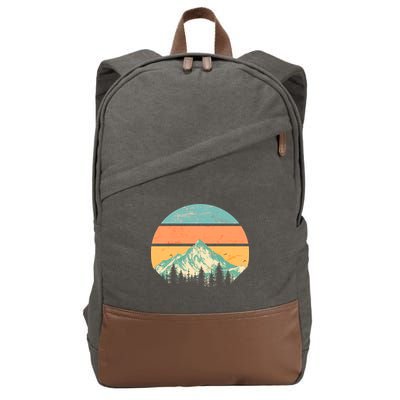 Retro Mountain Wilderness Vintage Cotton Canvas Backpack