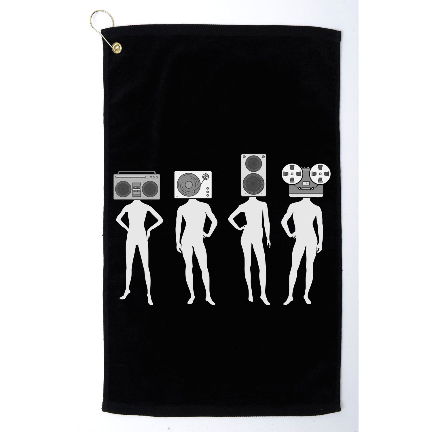 Retro Music Head Golf Towel