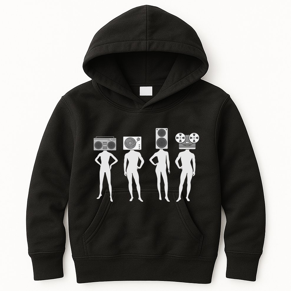Retro Music Head Kids Hoodie