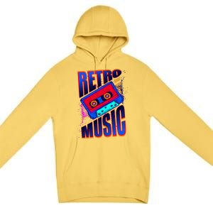 Retro Music Neon Premium Pullover Hoodie