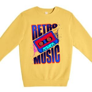 Retro Music Neon Premium Crewneck Sweatshirt