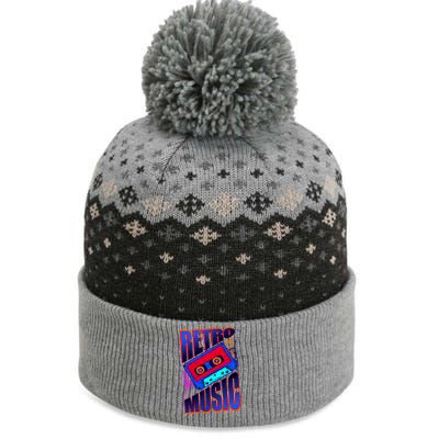 Retro Music Neon The Baniff Cuffed Pom Beanie