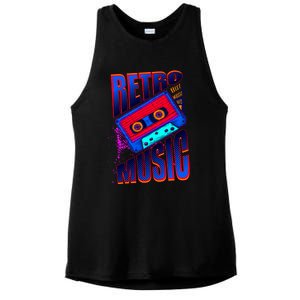 Retro Music Neon Ladies PosiCharge Tri-Blend Wicking Tank