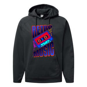 Retro Music Neon Performance Fleece Hoodie