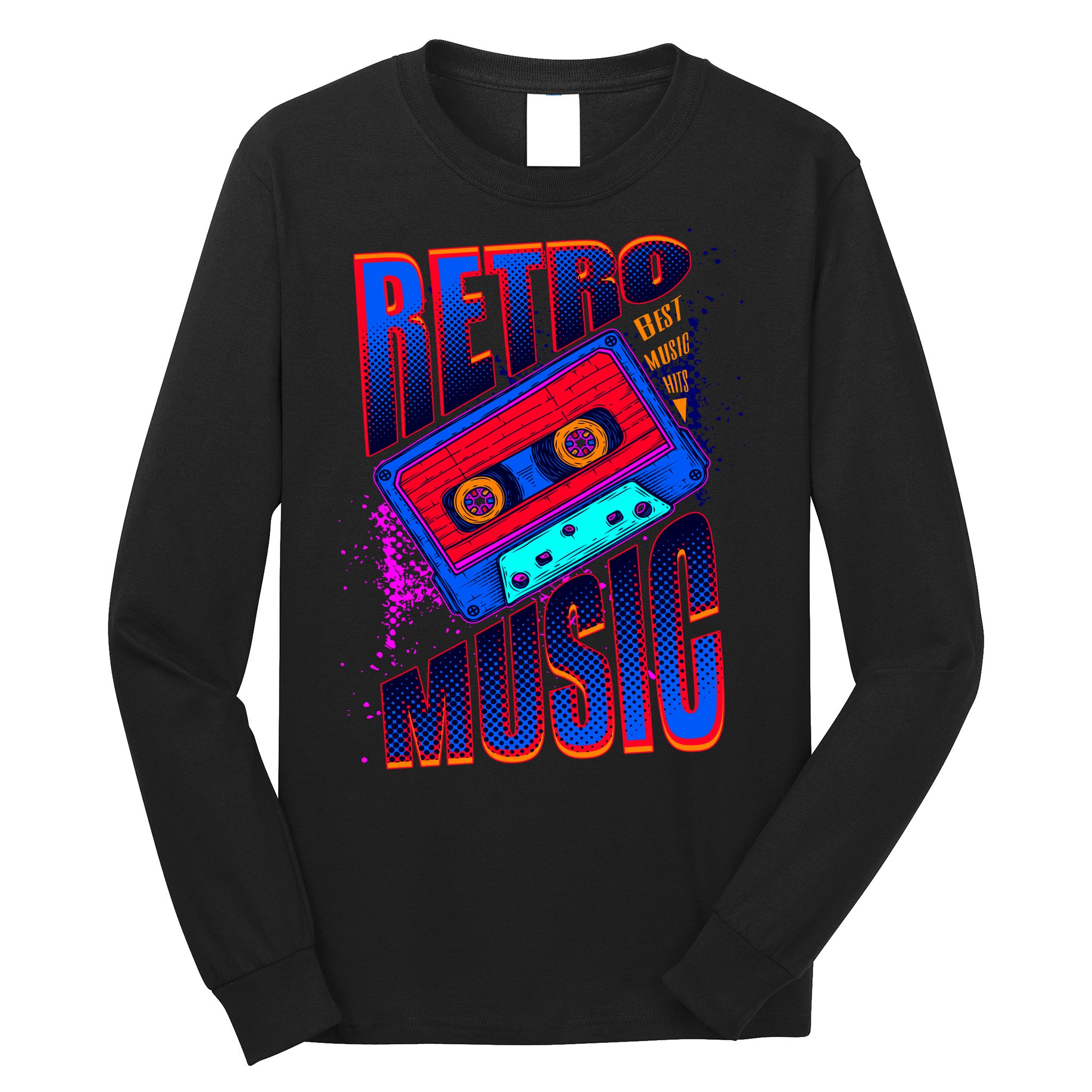 Retro Music Neon Long Sleeve Shirt