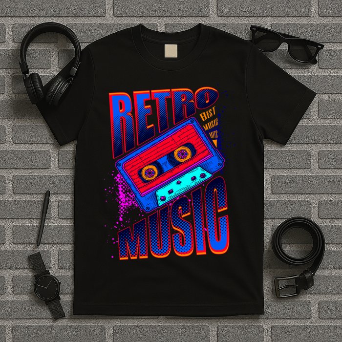 Retro Music Neon T-Shirt