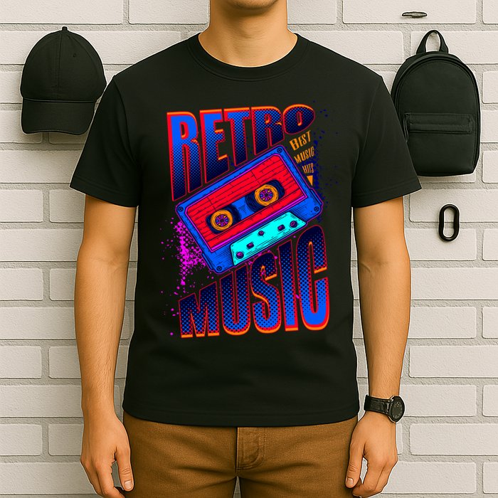Retro Music Neon T-Shirt