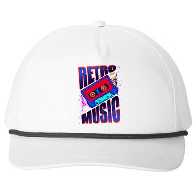 Retro Music Neon Snapback Five-Panel Rope Hat