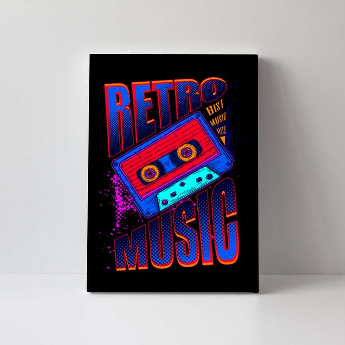 Retro Music Neon Canvas