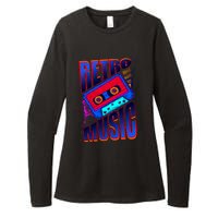 Retro Music Neon Womens CVC Long Sleeve Shirt