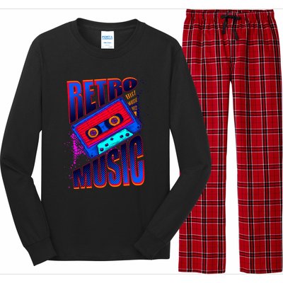 Retro Music Neon Long Sleeve Pajama Set