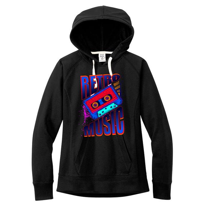 Retro Music Neon Women's Fleece Hoodie