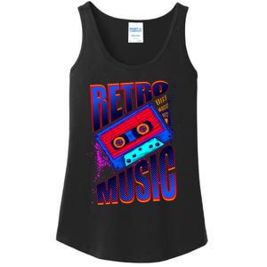 Retro Music Neon Ladies Essential Tank