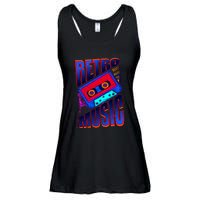 Retro Music Neon Ladies Essential Flowy Tank