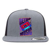 Retro Music Neon Flat Bill Trucker Hat