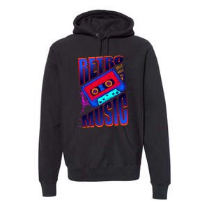 Retro Music Neon Premium Hoodie