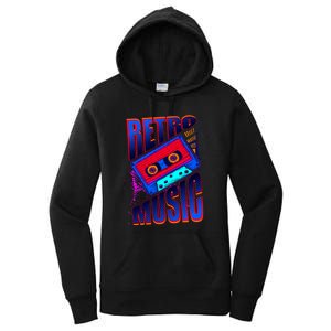 Retro Music Neon Women's Pullover Hoodie