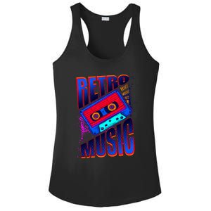 Retro Music Neon Ladies PosiCharge Competitor Racerback Tank