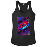 Retro Music Neon Ladies PosiCharge Competitor Racerback Tank