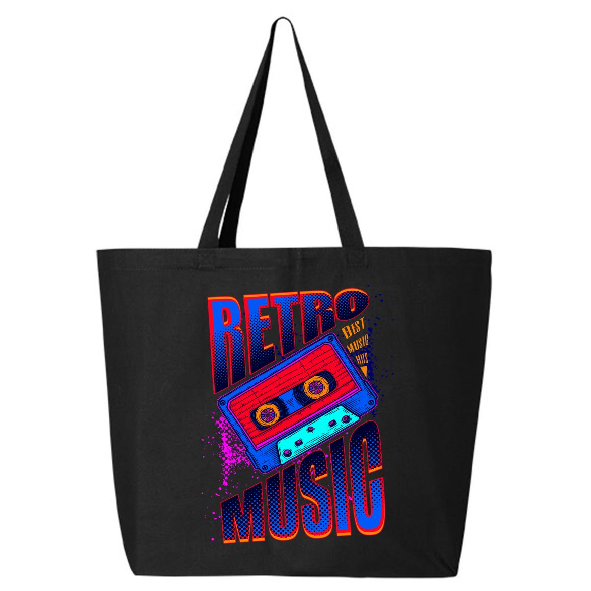 Retro Music Neon 25L Jumbo Tote