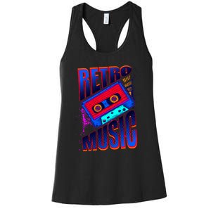 Retro Music Neon Women's Racerback Tank